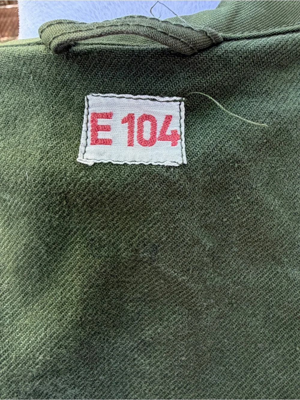 Vintage 1968 Swedish Army Military Green Jacket E 104 Chest 48” Chore Hunting - Picture 4 of 16